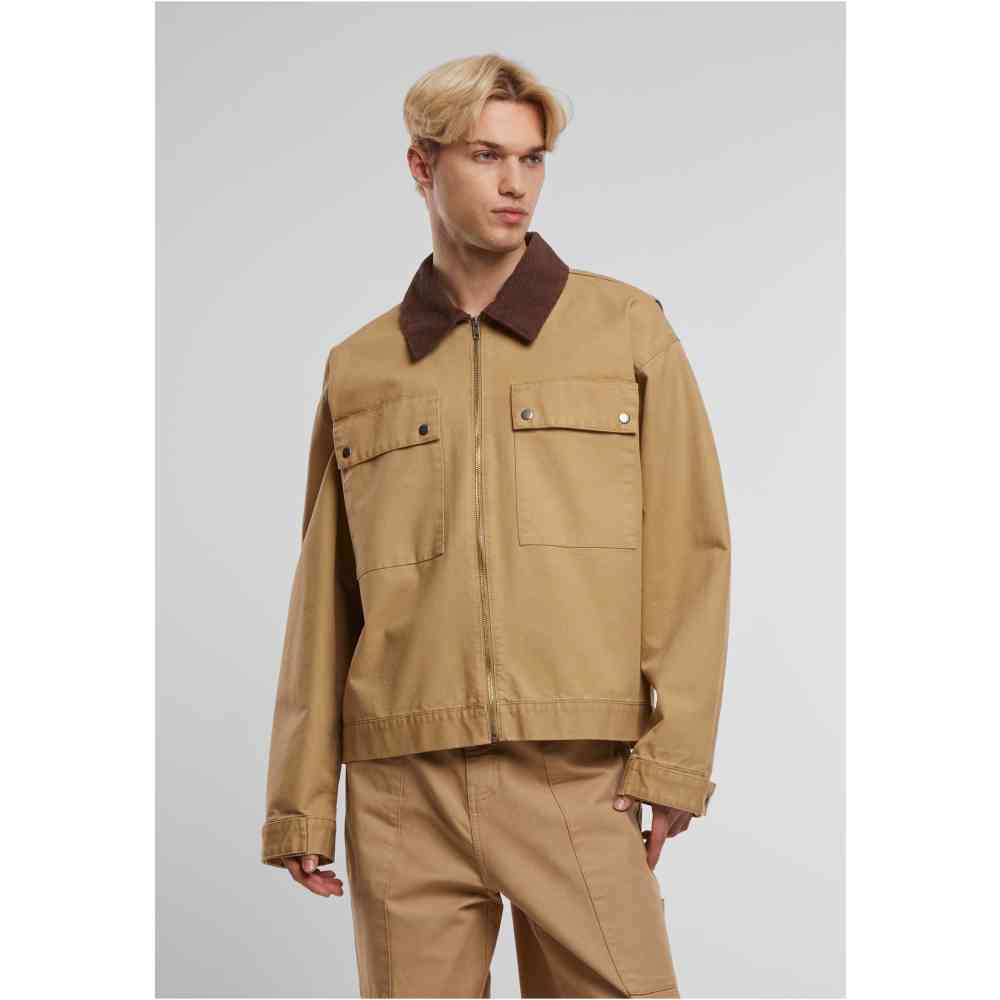 Urban Classics - Workwear Cotton Jacket - Beige